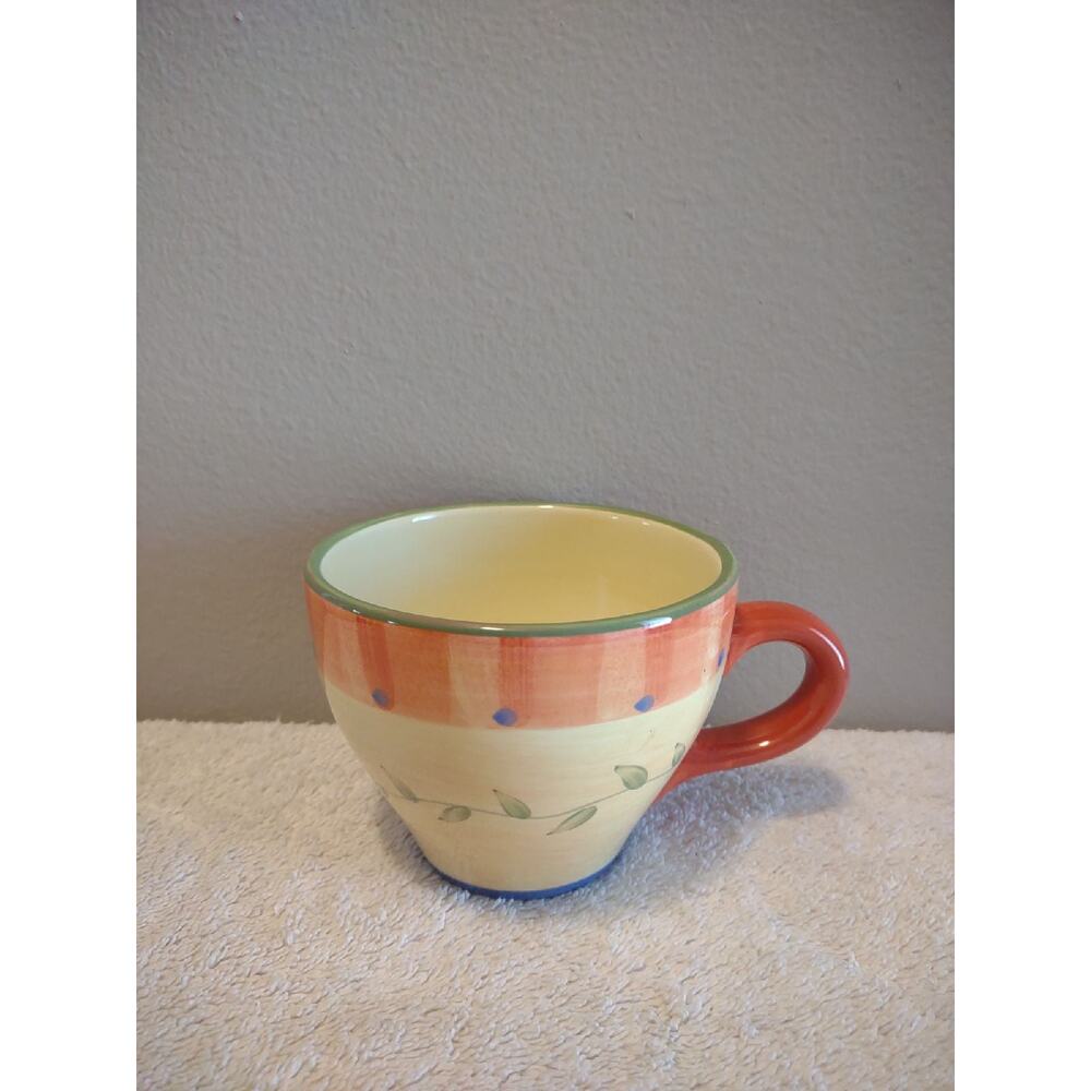 Pfaltzgraff Napoli hand-painted oversize large stoneware coffee mug cup